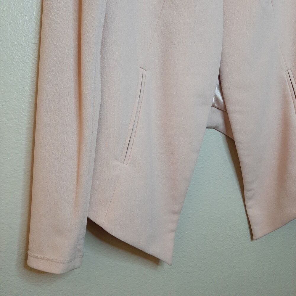 BCBGeneration Blazer Light Pink Women Size M Open Front Long Sleeve Career - Picture 5 of 11